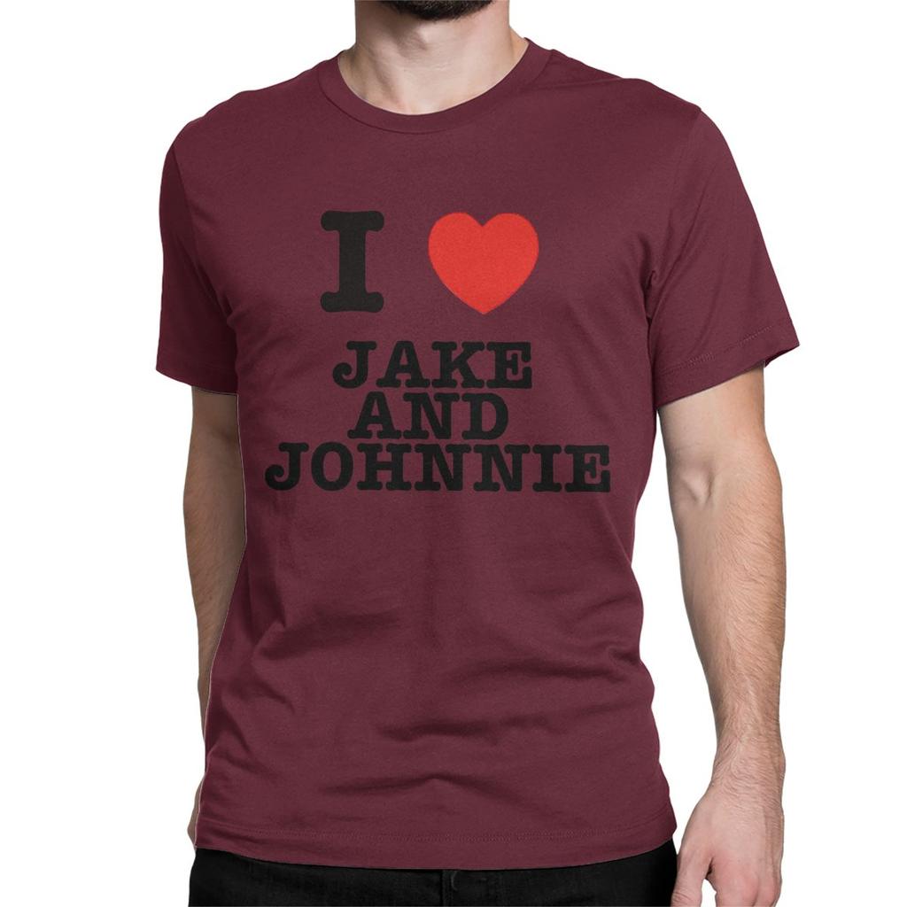 I Love Jake And Johnnie T Shirts Men Women's Cotton Vintage T-Shirts O Neck Tee Shirt Short Sleeve Clothes Printed