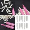10Pcs Liquid Acrylic Marker Tip Replacements Soft Nylon Bristles Brush Tip For Liquid Acrylic Paint Pen Acrylic Marker