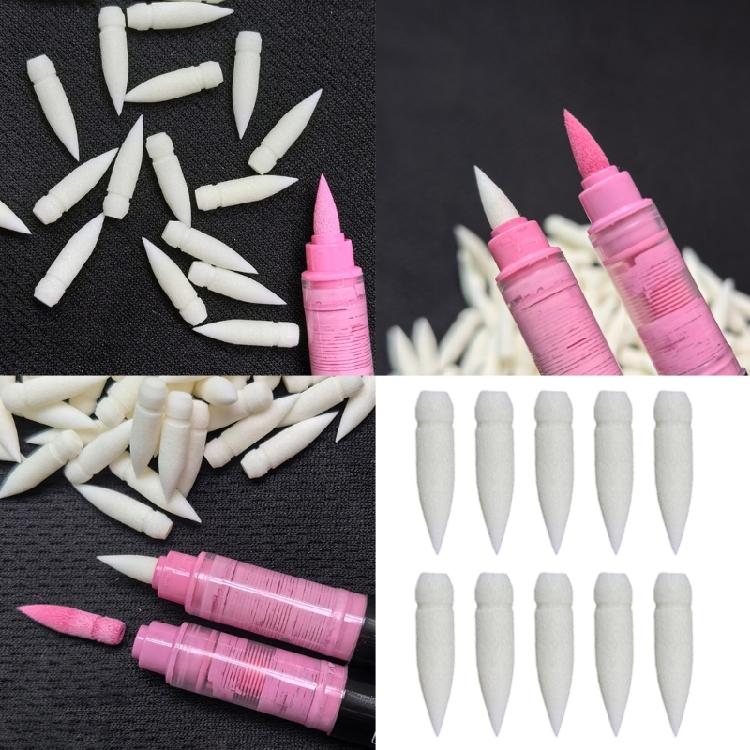 10Pcs Liquid Acrylic Marker Tip Replacements Soft Nylon Bristles Brush Tip For Liquid Acrylic Paint Pen Acrylic Marker