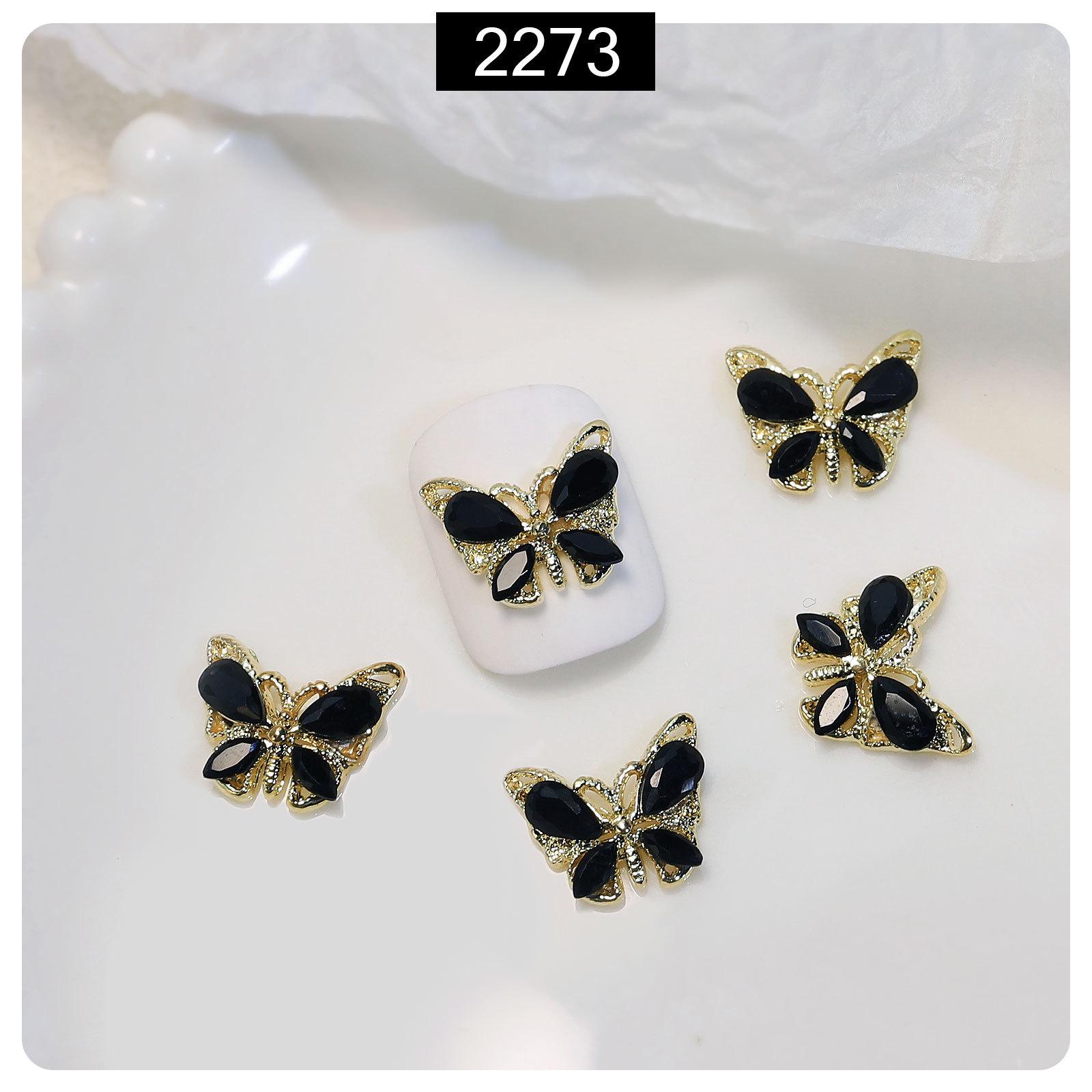 

3D Crystal Butterfly Zircon Nail Art Jewelry