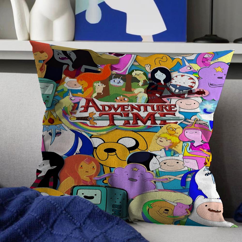 Adventure Time Con Finn Jake Copricuscini Cartone Animato Divano Decorativo Casa Stampa Double-sided Corto Peluche Carino Copricuscino