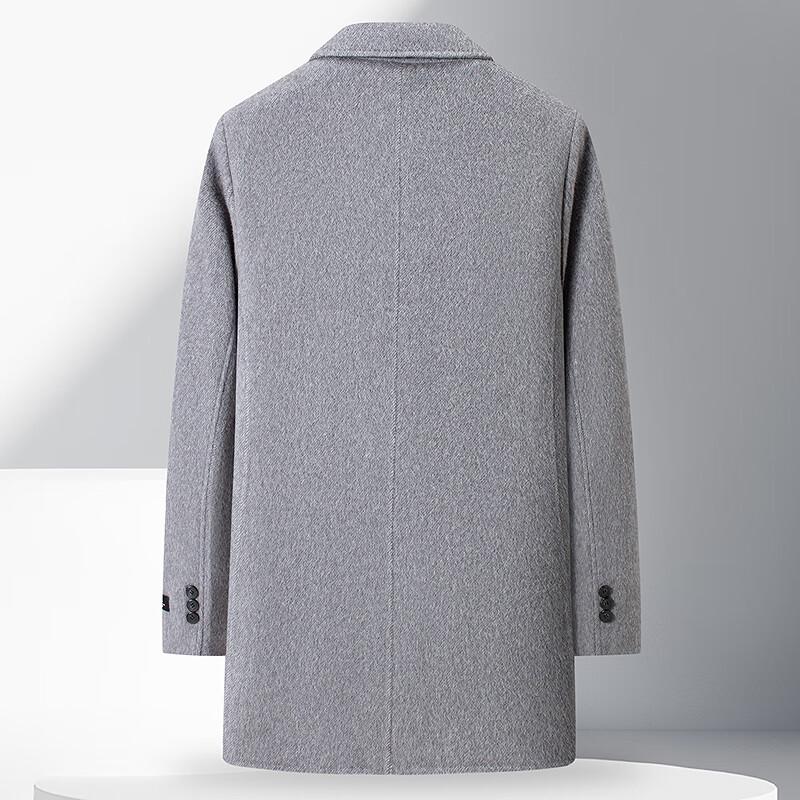 FAPAI Men's Merino Wool Detachable Down Liner Winter Overcoat