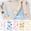 New Colorful Koi Series Tattoo Stickers Waterproof Party Party Gift Funny DIY Fun Face
