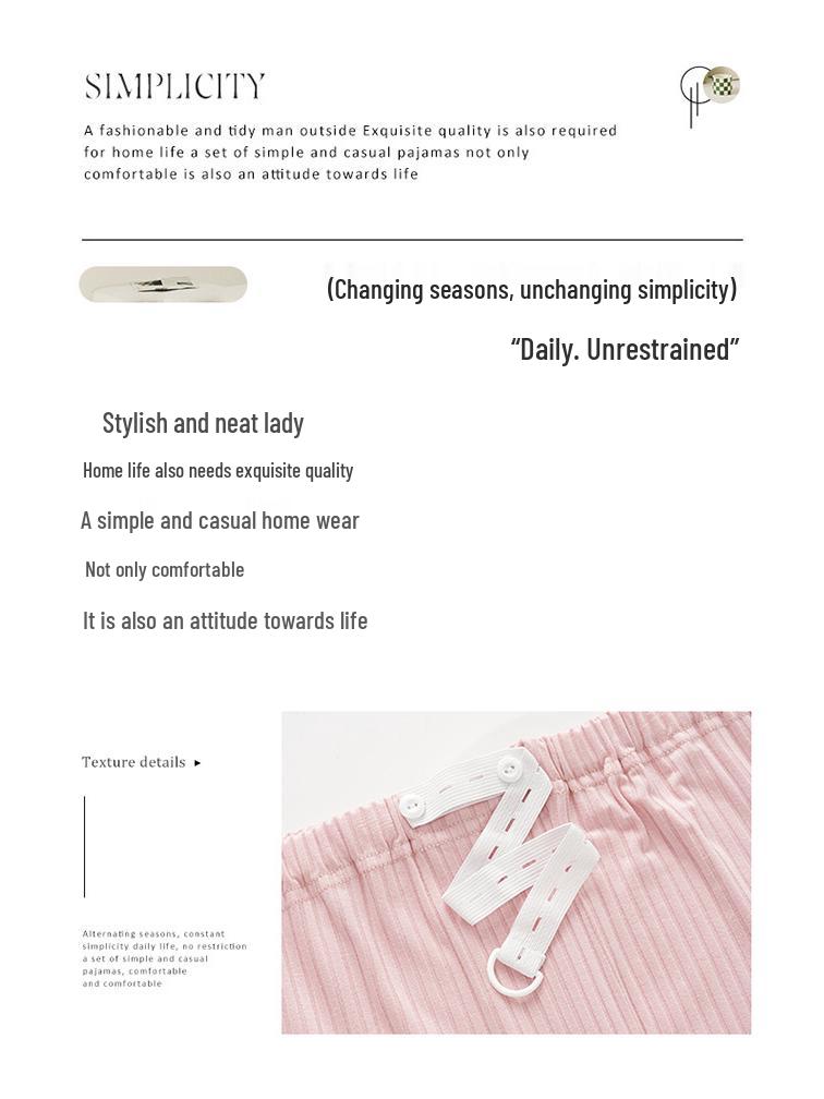 Modal Maternity Pajamas: 3-Piece Autumn Set with Breast Pads, Postpartum Nursing, Belly Comfort, Summer Wear.