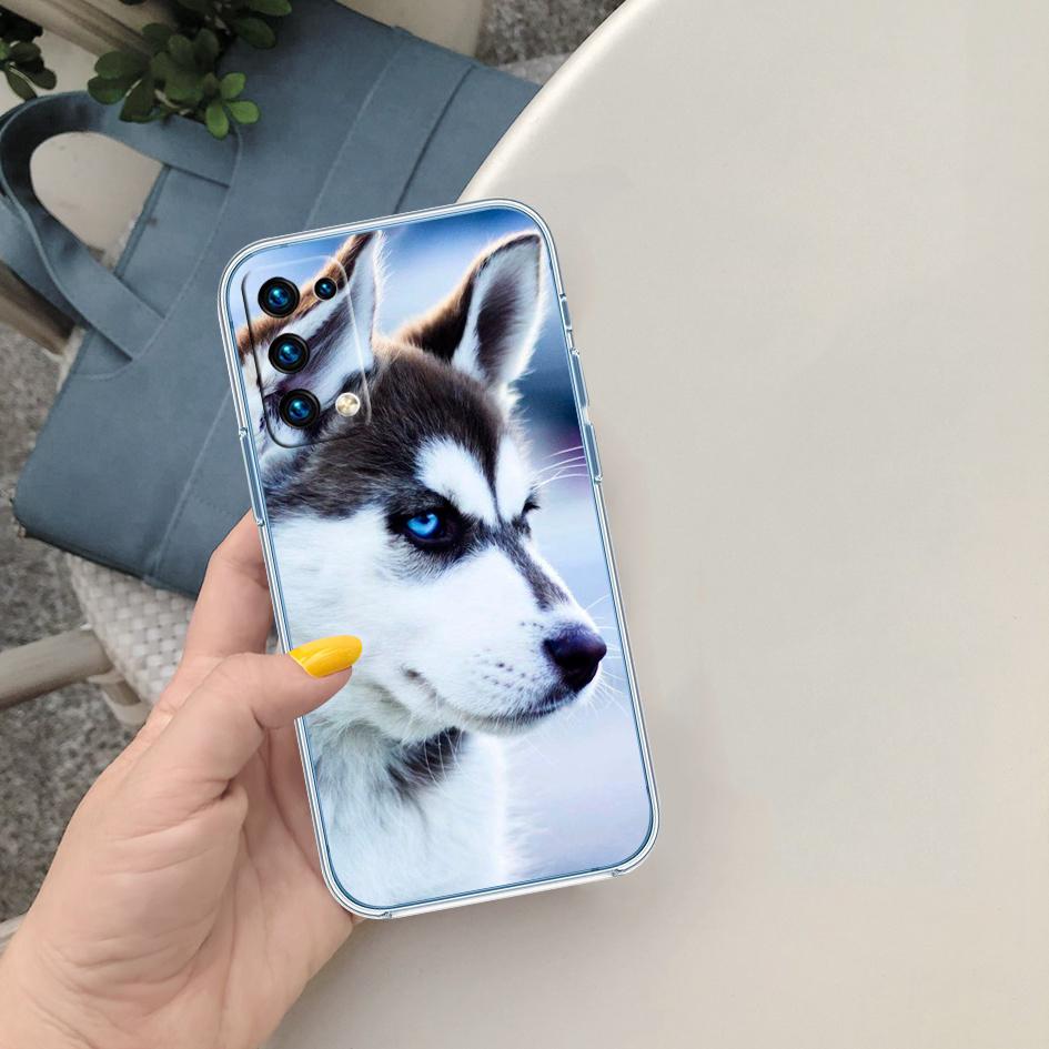 

LO53 Husky Puppy Dog Transparent Phone Case for Motorola Moto G40 G04 G05 One Ace Action Fusion + Plus Hyper Macro Vision Zoom Motorola One (P30 Play)
