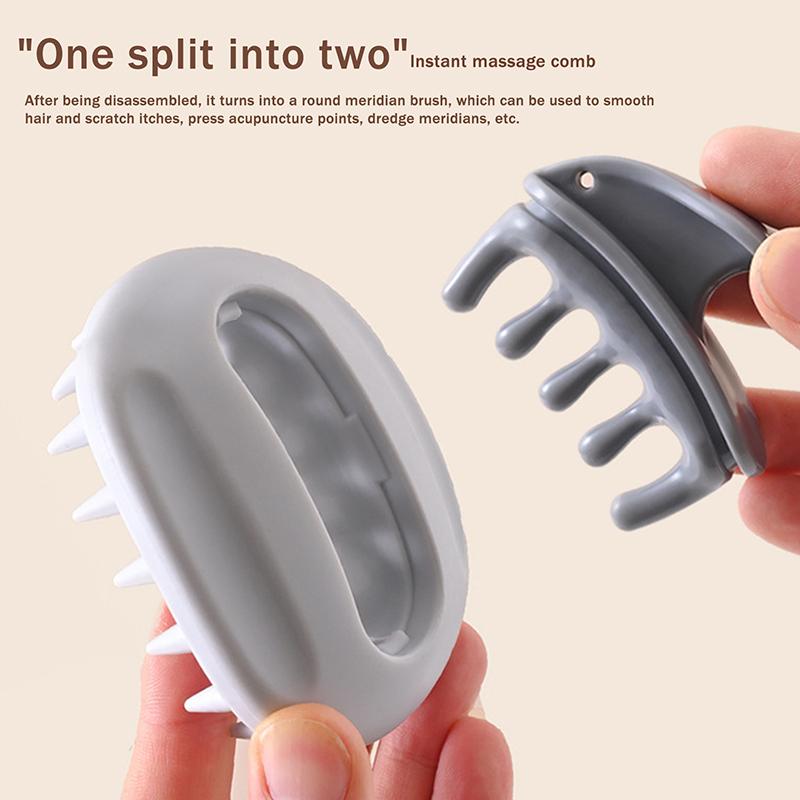 2-In-1 Shampoo Brush Head Scalp Massage Comb Hair Washing Comb Body Massage Brush Bath Shower Brush Salon Hairdressing Tool