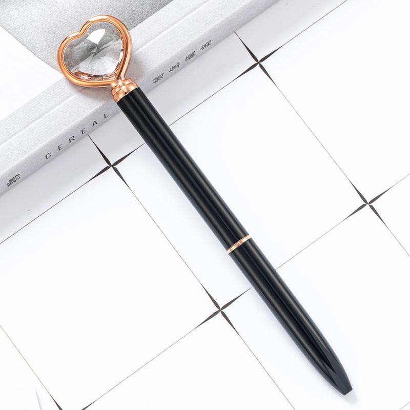 

Знімна кулькова ручка у формі любові Crystal Diamond Студентські канцелярські товари для Office Business School чорний