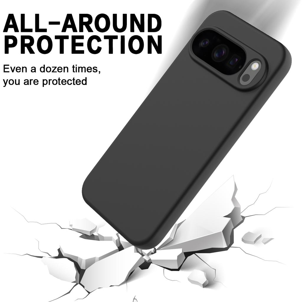For Google Pixel 10 Pro Case Liquid Silicone Phone Back Cover with Hand Strap