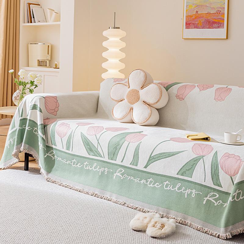 

Чехол для дивана в кремовом стиле, интегрированный универсальный универсальный чехол Four Seasons, высококачественный тканевый чехол для дивана, ткань, не царапающаяся 180*130cm