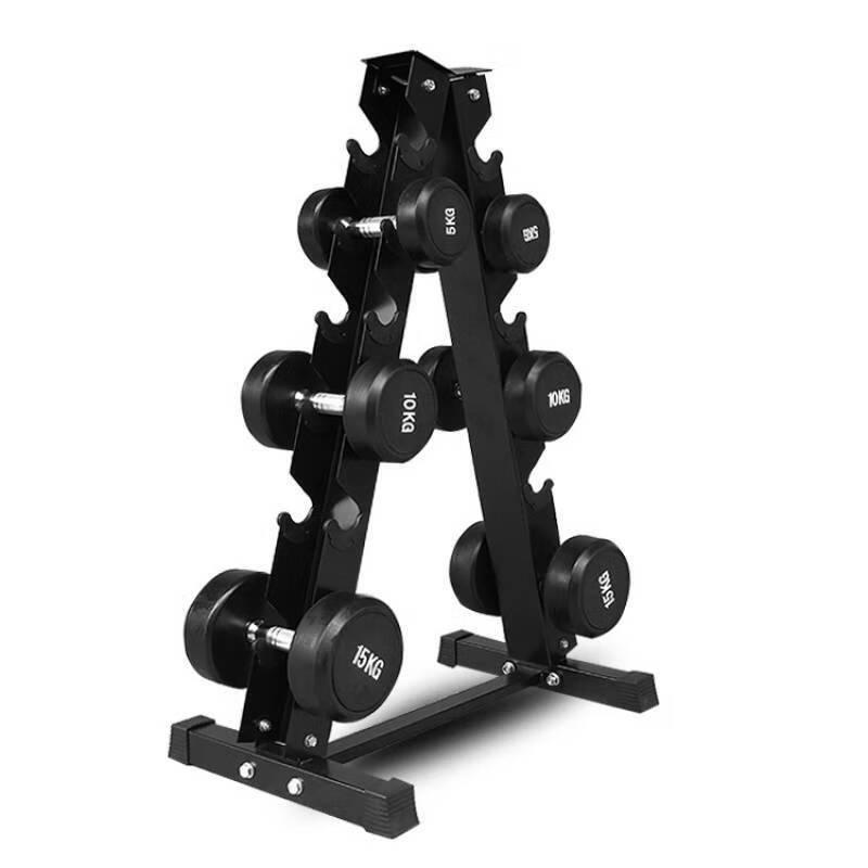 Aobeisen Dumbbell Rack & Fixed Round Dumbbell Set