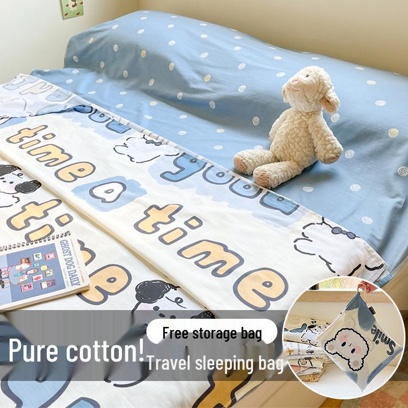 

Cotton Dirt-Proof Travel Sleep Set: Sleeping Bag, Sheet, Duvet Cover, Pillowcase - Perfect for Business Trips 80x205cm