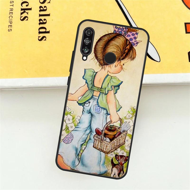 Sarah Kay pattern For Huawei Nova 12S 12i 9 10 SE 7i 8i 11i Y60 Y61 Y70 Y72 Y73 Y90 Y91 P20 P40 P30 Lite Case