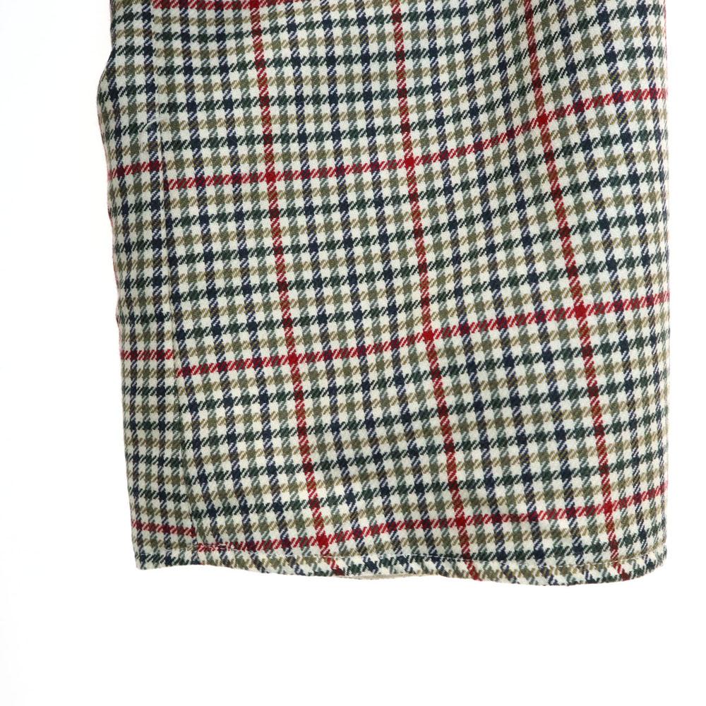 Aquascutum 70s Vintage made in England Check Pattern reversible Stainless collar coat Women Used