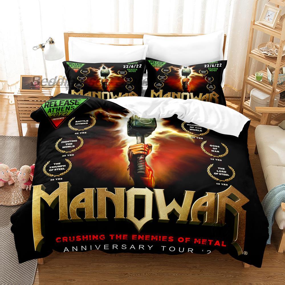 Comforter Manowar Bedding Set Single Twin Full Queen King Size Bed Set Aldult Kid Bedroom Duvet Sets 3D Print Hip Hop