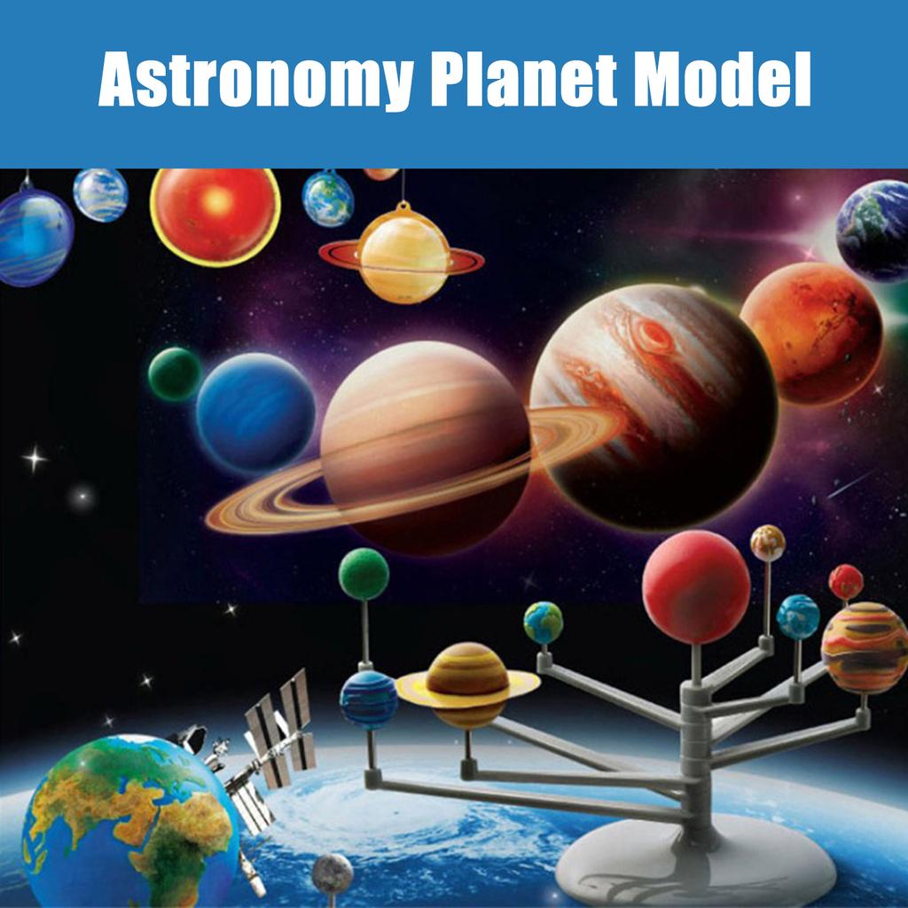 Planetarium Układu Słonecznego DIY Nauka Astronomia Model Planety Świecący w Ciemności Zabawka Edukacyjna STEM