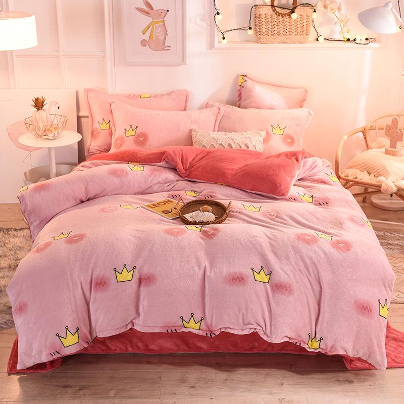 Winter-Dick-Fleece-Bettbezug, superweicher, warmer Bettbezug, Heimdekoration, weiche, warme Bettwäsche-Sets