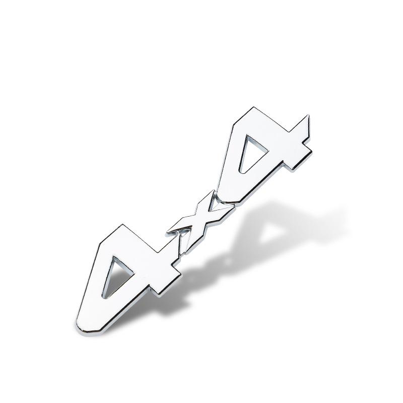 1 Pcs Car metal logo 4x4 car sticker off-road vehicle four-wheel drive standard AWD car sports sticker tail exterior decoration