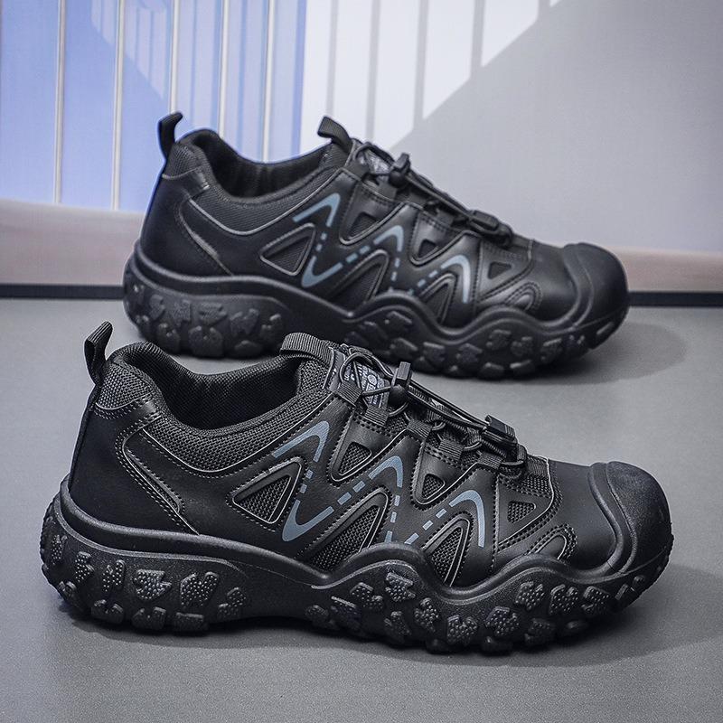 Mens Sneakers SpringAutumn Breathable Wear Resistant Tooling Shoes Platform Non-slip Outdoor Hiking Travel Shoes Tenis Masculino