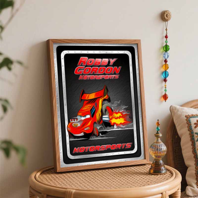Disney Robby Gordon Motorsports Race Car Oil Paint by Numbers Painting Art Kit Handmade Painting Home Decor Gift