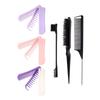 4Pcs Detangling Brush Set Edge Brush Teasing Brush Hair Styling Comb Metal Pin Ratted Tail Combs Folding Hair Comb