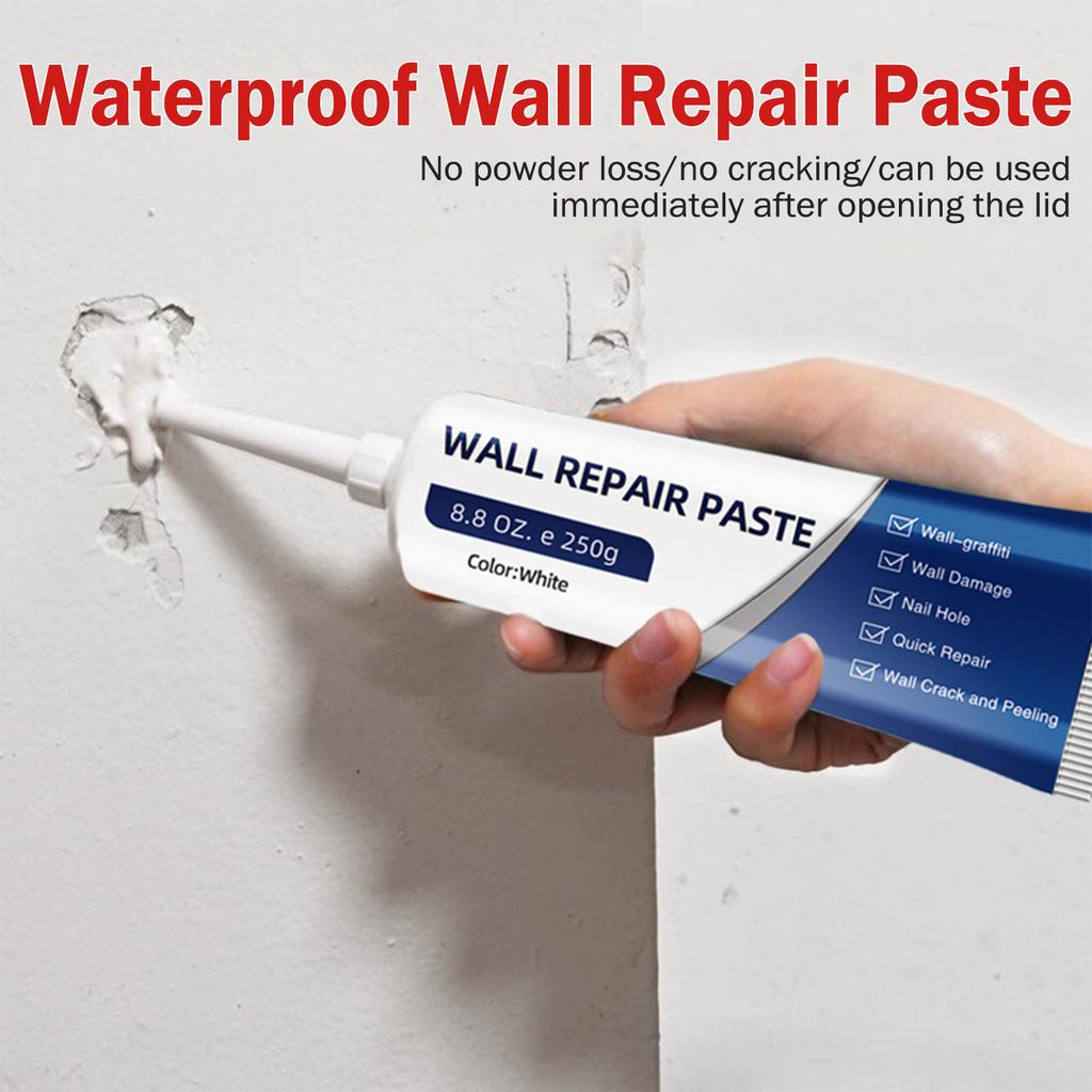 Gipskarton-Set, Wandspachtel, Wandfüller, Füllt leicht Löcher in Wänden, Schnell Risse, Gipskartonwand .250ml