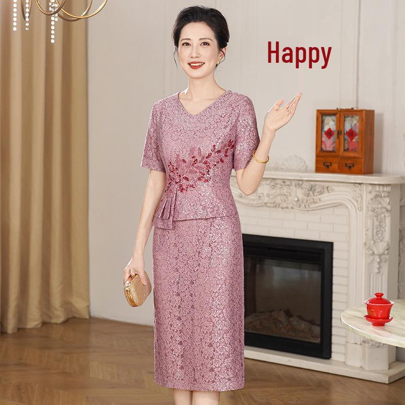 Elegant Slimming Mother-of-the-Bride Dress