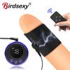 Electro Penis Sleeve Vibrator For Men Penis Cock Ring Masturbation Conductive Enlargement Stimulator Massage Sex Toys For Men