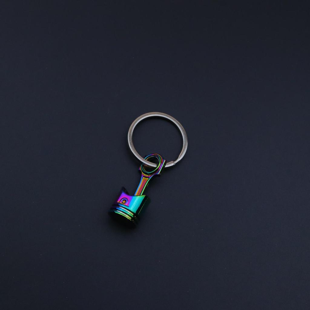 Ratchet Wrench & Piston Keychain: Car and Motorcycle Wheel Hub Modification Gift