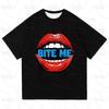 Reneé Rapp Bite Me TShirt 2025 Retro Fashion Men/women Clothing Retro Harajuku Quick Drying Clothes Vintage Hiphop T-Shirts