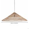Rattan Pendant Lampshade Retro Design Woven Hanging Light Shade Rustic Elegance Fiber Lamp Cover for