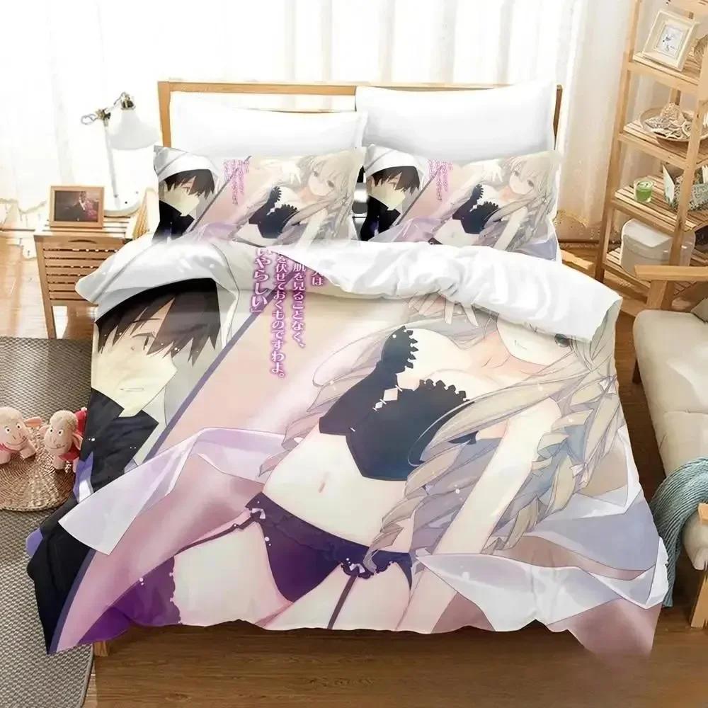 New Anime Unbreakable Machine-Dol Beding Set Printed With Pilowcase Bed Soft Duvet Cover Soft Single Double Quen Super King-Sized Dimensionsd