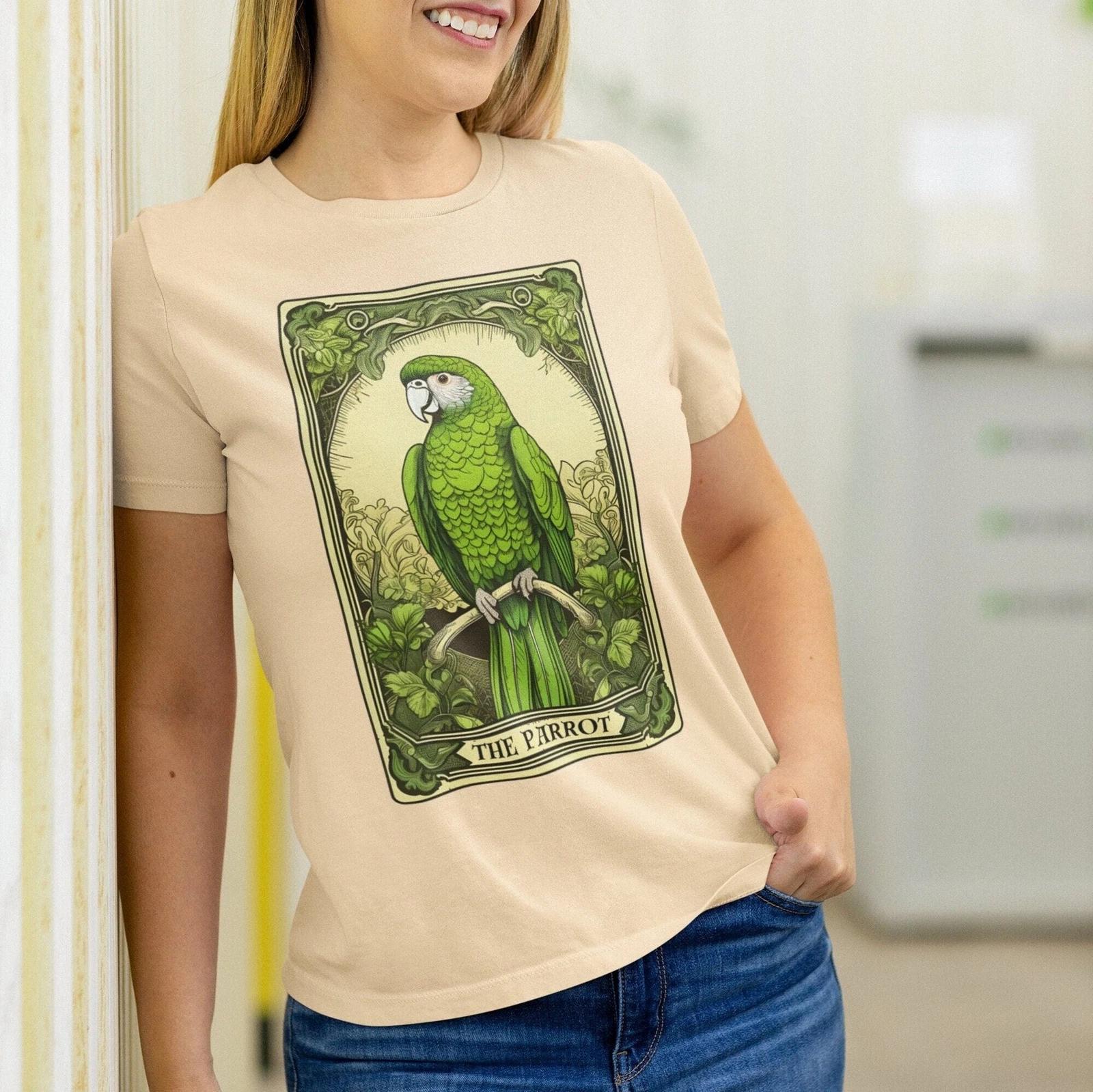 The Parrot Tarot Card Shirt, Bird Lover 3XL