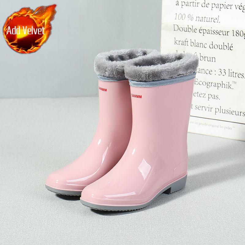 2025 New Women's Waterproof Ankle Boots All-Season Wear-Resistant Non-Slip Rain Boots for Outdoor Premium Quality Hot Sale