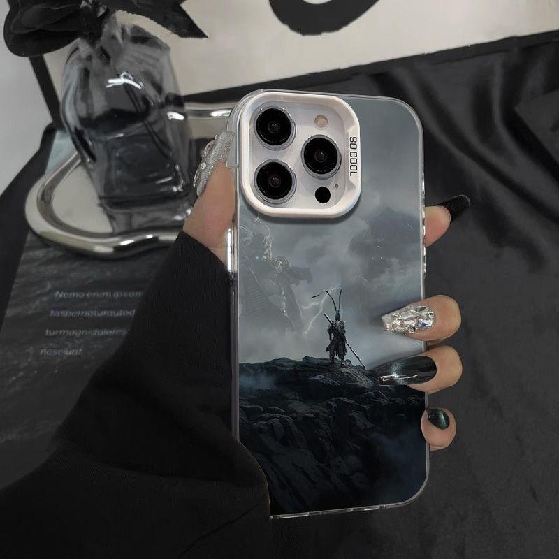 Silicone Phone Case for Apple 15 ProMax- Black Myth Wukong Monkey King iPhone Cover on 15/15promax/15plus/15pro/14/13/12/11/Xs/XR