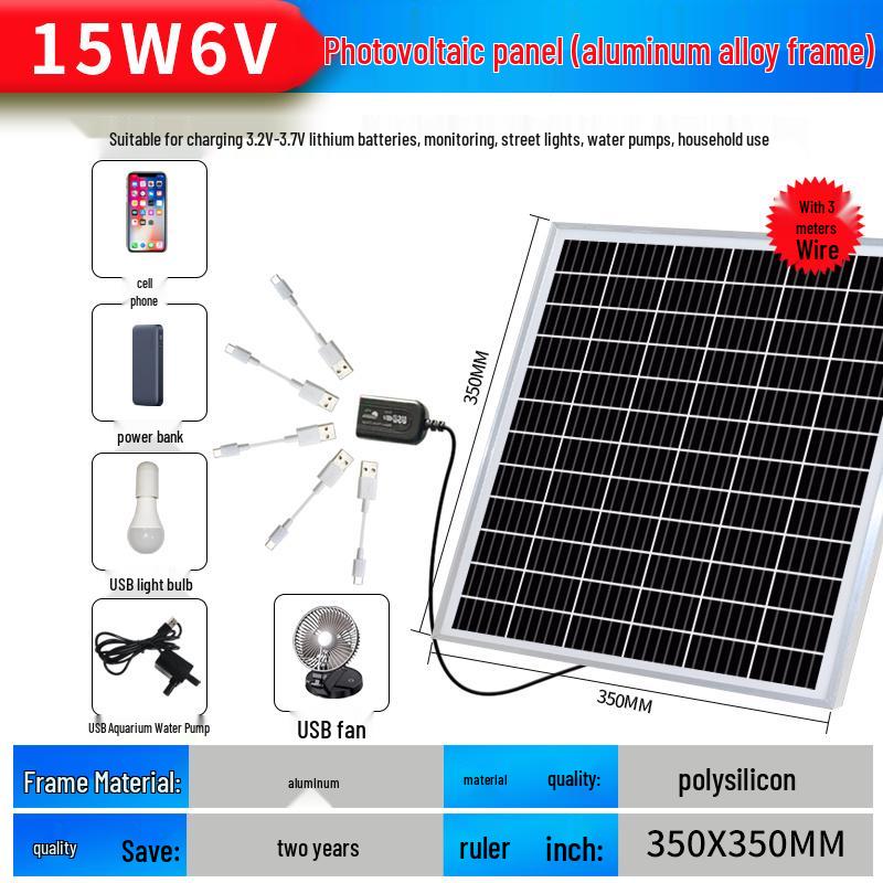 Brand New Monocrystalline Solar Panel 6V 12V 24V Home Power Generation System