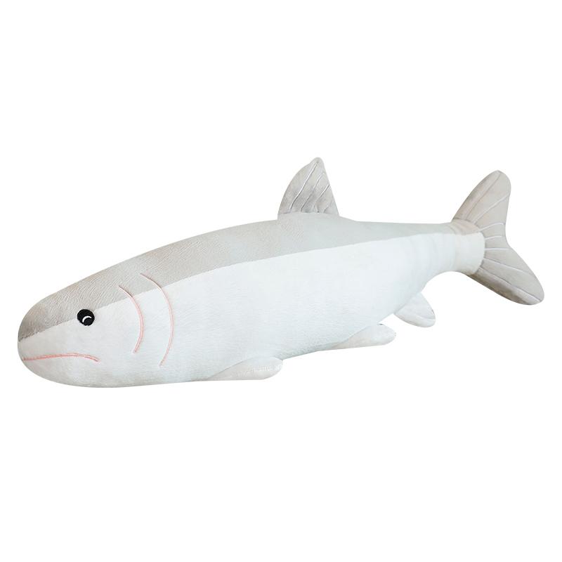 50/70/100cm Superweiche Salzfisch-Plüschtiere Simulierte Graue Salzfisch-Stäbchen Gefüllte Spielzeuge Puppen Geburtstagsgeschenk 50cm