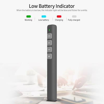 2.4GHz Kablosuz Sunucu Uzaktan Kırmızı Işık İşaretçisi Sunum Clicker Kablosuz Sunucu PPT Çevirme