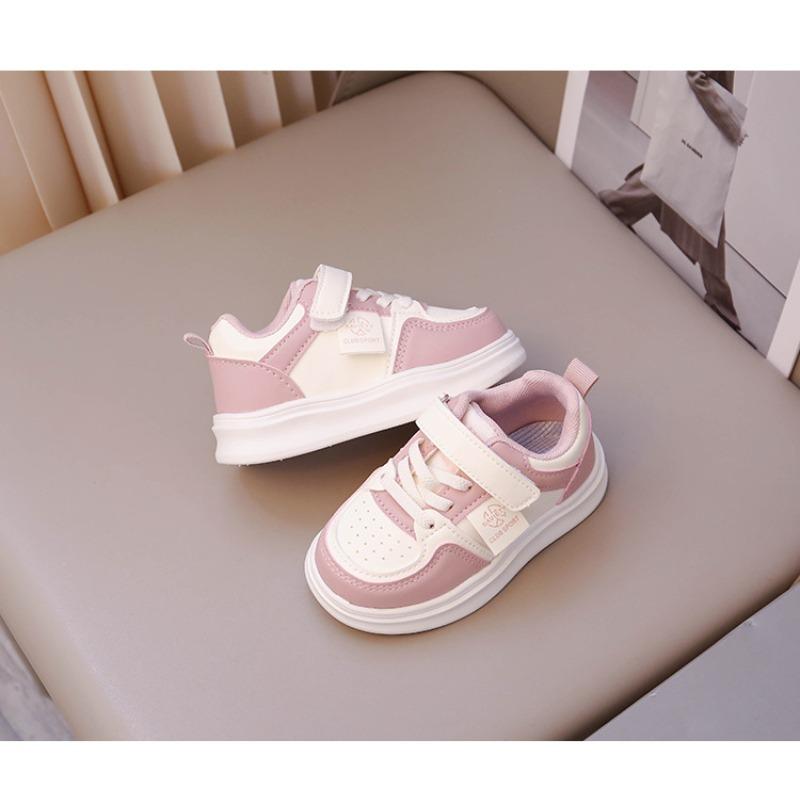 Girls Little White Shoes Spring and Autumn New Little Girl Breathable Children's Board Shoes Autumn Soft-soled Medium Children's Sports Shoes