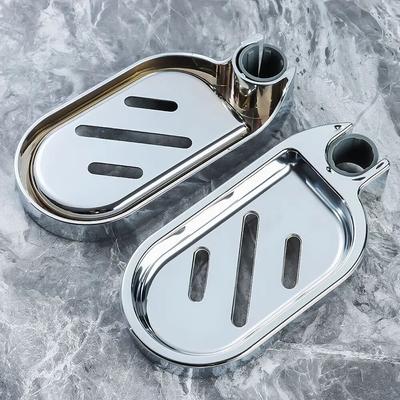 Adjustable Rail Slide Soap Dishes Bathroom Bathtub Shower Soap Holder For 22/24/25mm Hole Diameter Home Gadget