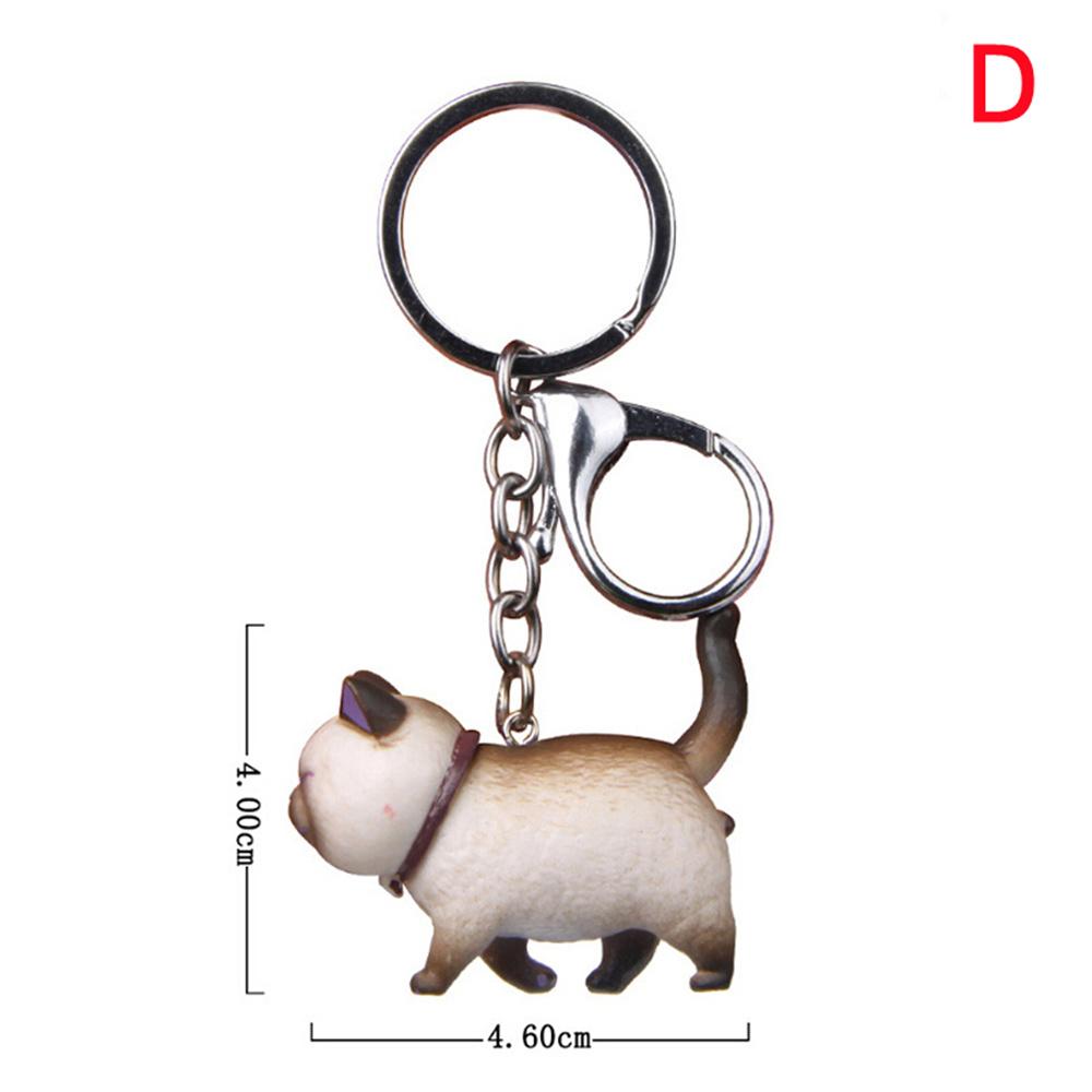 Fashion Cute Cat Pendant Key Rings Chains Car Trinket Bag Charm Keychains For Women Men Creative Keyring Couple Gift Accessories