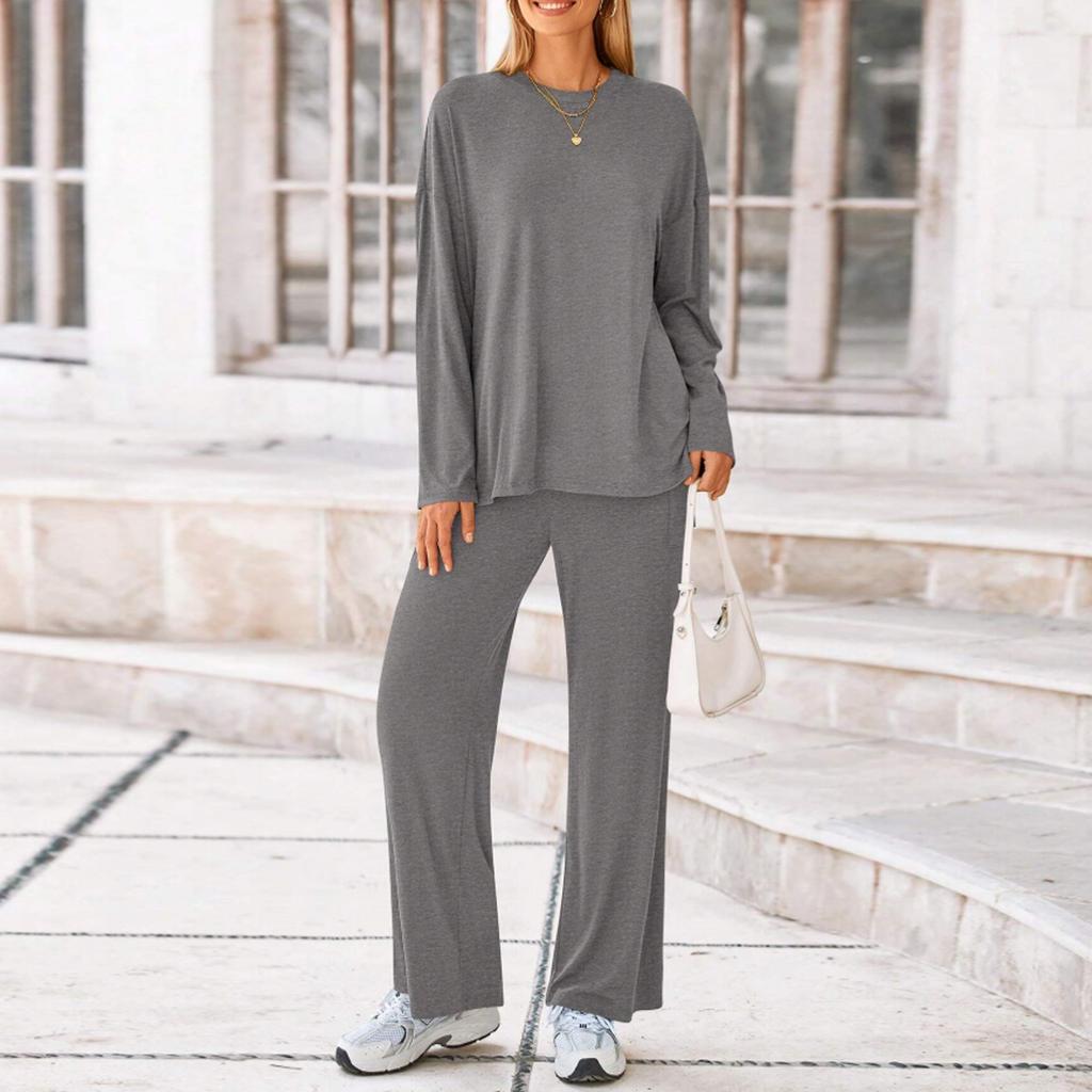 Dwuczęściowe zestawy dla kobiet Casualowe luźne koszule z długim rękawem i szorty ze sznurkiem z wysokim stanem Dres Jesienne stylizacje