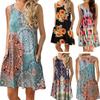 Women's Summer Boho Floral Tank Dress With Comfortable Loose Fit For Casual Beach Outings