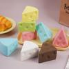 Hot Sale Cheese  Toy Simulation Cheese Squeeze Toy Soft Cute Decompressing Pinching Cheese Sticky Slow Rebound For Adults Toy