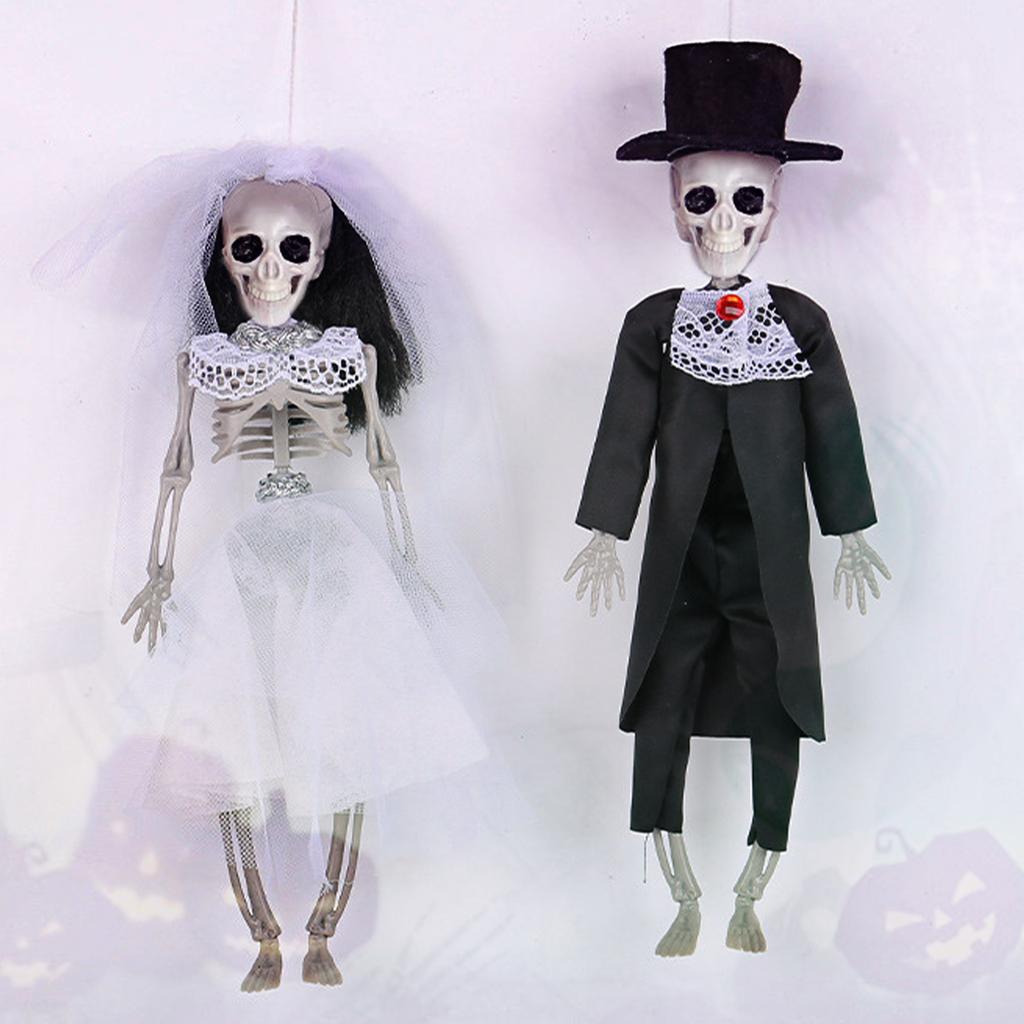 30cm Realistic Skeleton Halloween Decorations with Articulated Joints For Party Centerpieces Display Indoor and Outdoor