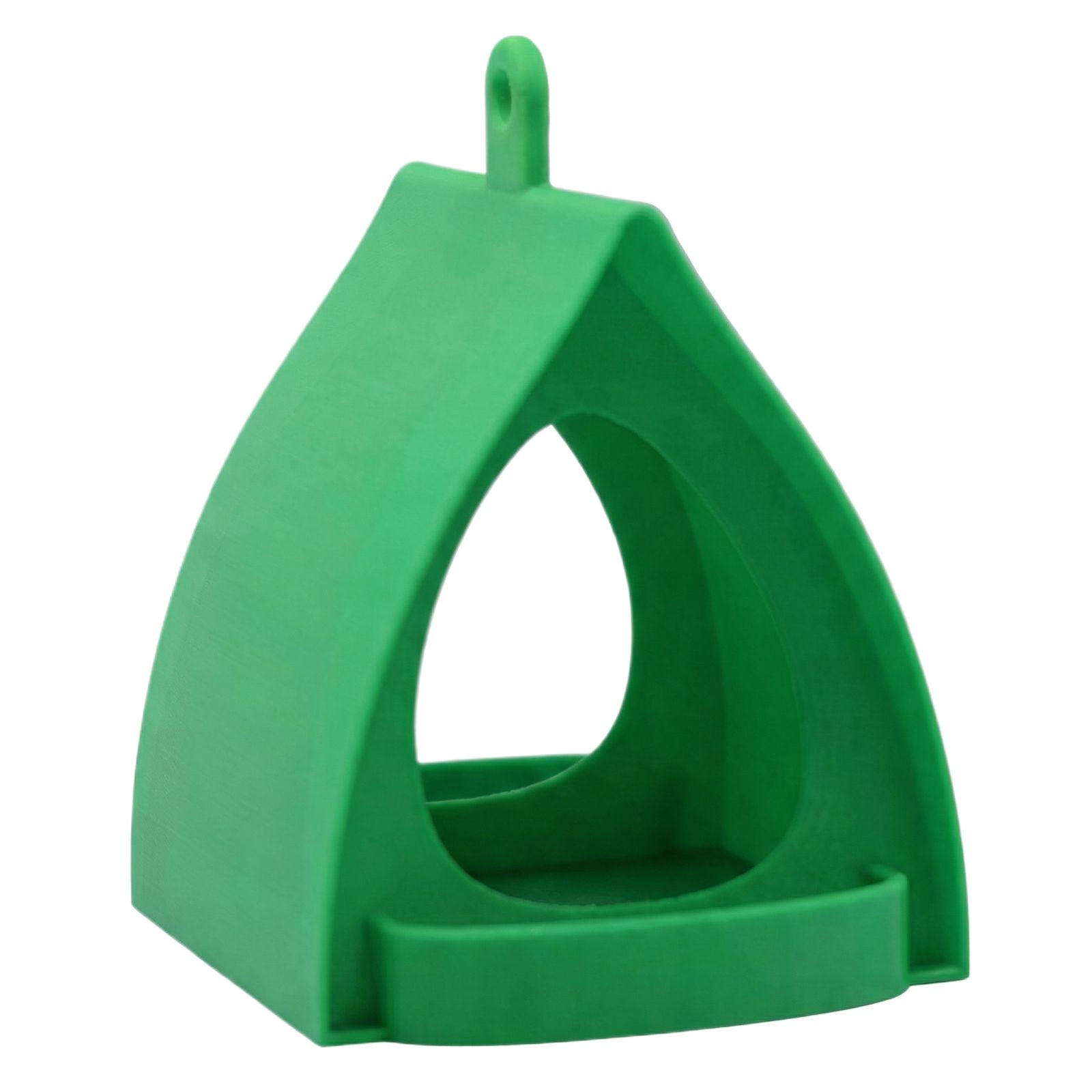 

Durable Plastic Outdoor Hanging Bird Feeder with Drainage Holes at the Bottom Simple Lightweight Design Suitable for Various Outdoor Spaces зелений