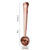 Multifunctional Coffee Scoops with Clip Powder Flour Measuring Tools Stainless Steel Bake Spoons Measure Spoons Food Sealing Clip Reusable Ya1025