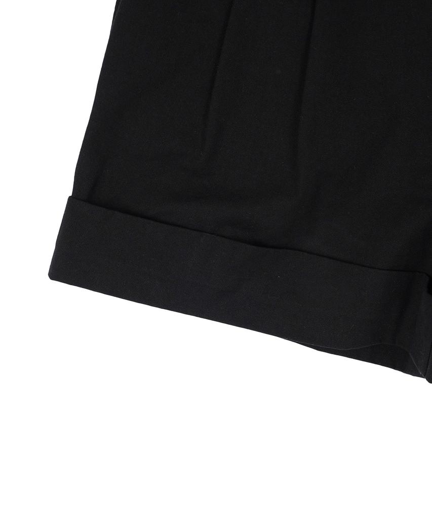 HARDCORE HAPPINESS One-Pleat Cuff Classic Shorts_Black