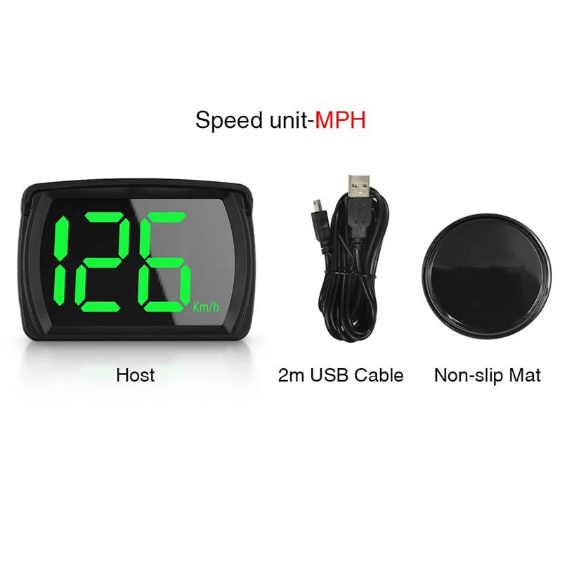 Car Speedometer HUD Head-Up Display Digital Speed Meter Vehicles Truck Windshield Projector Auto Electronics Accessories