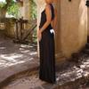 Summer Dress Satin Spaghetti Strap Cowl Neck Backless Midi Dress Elegant Up Low Back Cocktail Dress