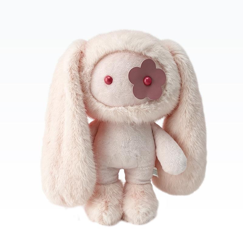Nuovo Peluche Juju Rabbit Portachiavi Fiore Occhi Coniglietto Bambola di Peluche Kawaii Orecchie Lunghe Animali Ciondolo Borsa Portachiavi Auto Giocattolo Regalo